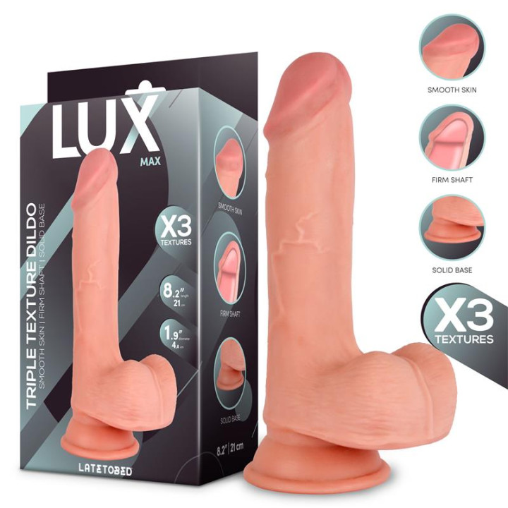 Max Dildo Triple Densidad con Testículos 8.2 de Lux | VibraZon