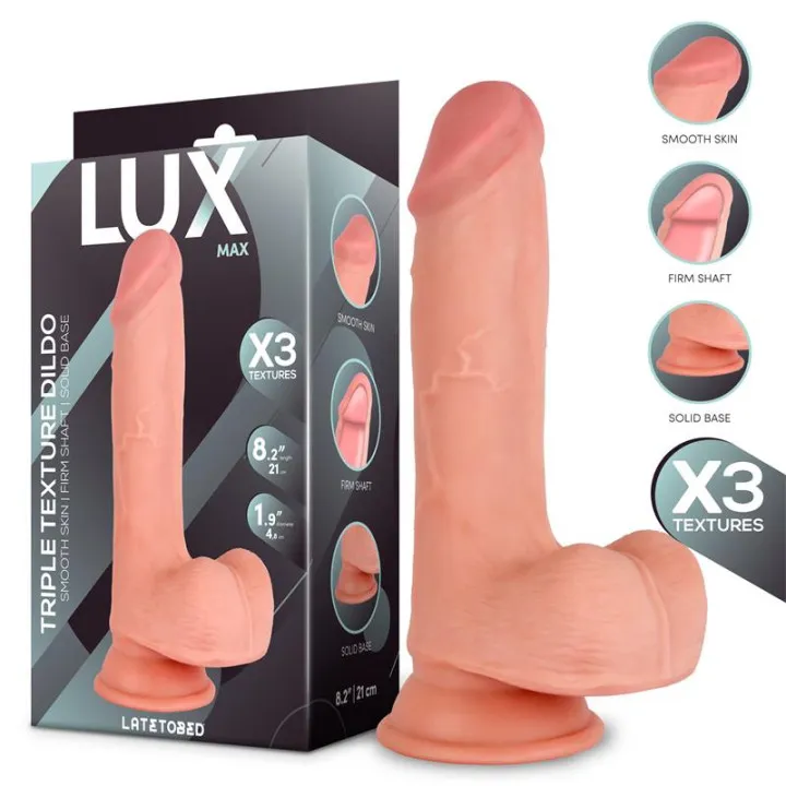 Max Dildo Triple Densidad con Testículos 8.2 de Lux