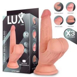 Lars Dildo Triple Densidad con Testículos Oscilantes 7.6 de Lux