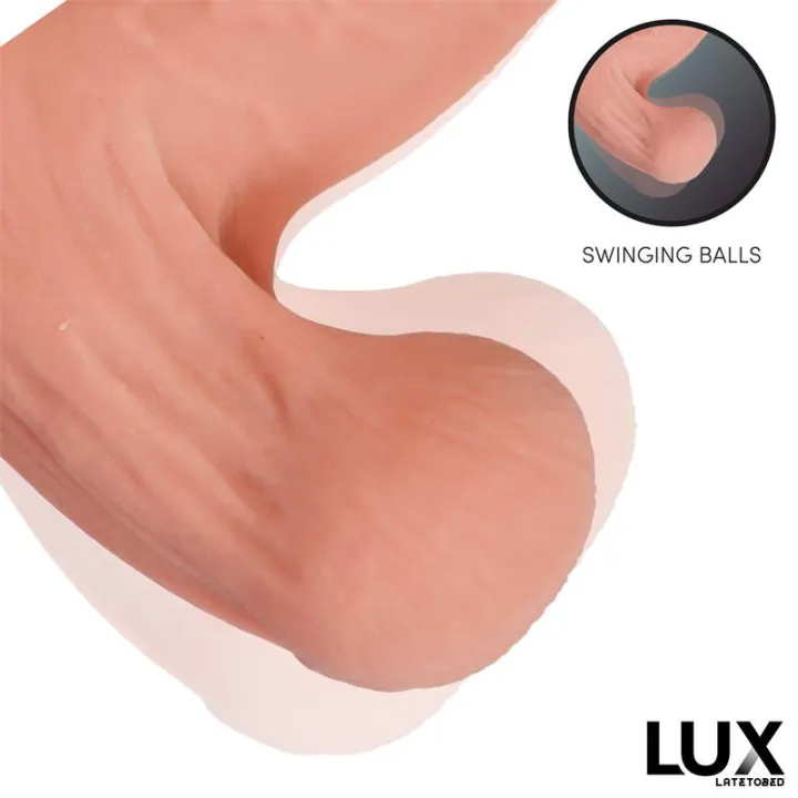 Lars Dildo Triple Densidad con Testículos Oscilantes 7.6 de Lux