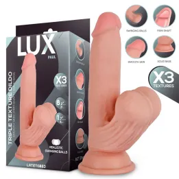 Paul Dildo Triple Densidad con Testículos Oscilantes 8.2 de Lux
