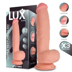 Klaus Dildo Triple Densidad con Testículos 9.4 de Lux