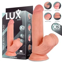Bernd Dildo Triple Densidad con Testículos Oscilantes 9.2 de Lux