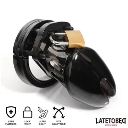 Jaula de Pene de Castidad Short Negro de Latetobed Bdsm Line