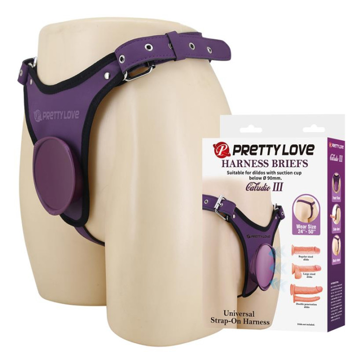Caludio III Arnés Universal Púrpura de Prettylove | VibraZon