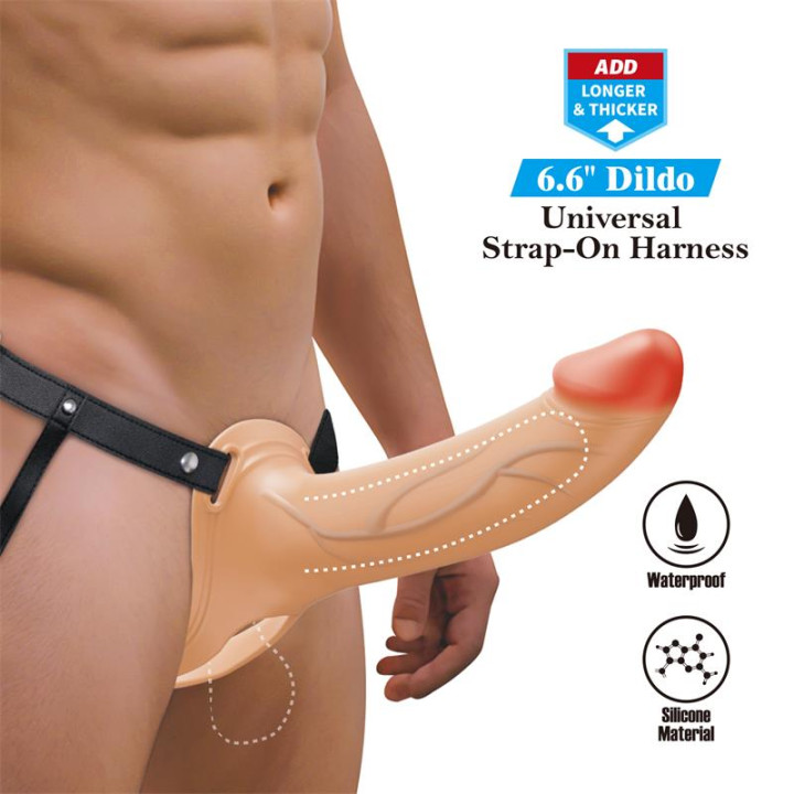 London Arnés Universal con Dildo Hueco 6.6 de Prettylove | VibraZon