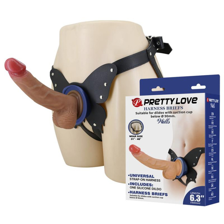 Wells Arnés Universal con Dildo de Prettylove | VibraZon