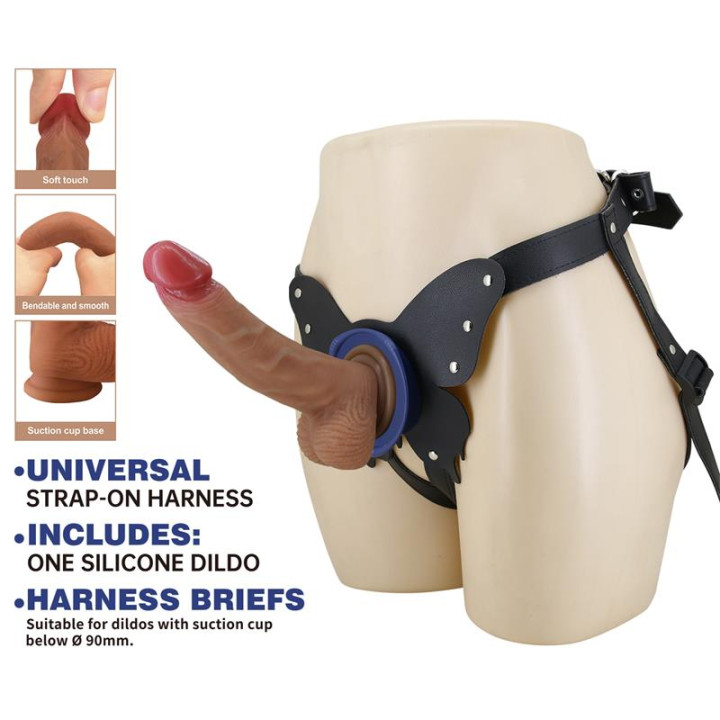 Wells Arnés Universal con Dildo de Prettylove | VibraZon