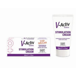 Hot V-Activ Stimulation Crema Estimuladora Femenina 50 ml | VibraZon