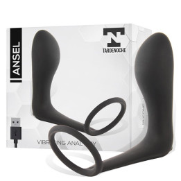 Ansel Plug Anal con Vibración y Anillo USB Silicona de Tardenoche | VibraZon