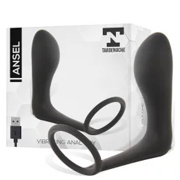 Ansel Plug Anal con Vibración y Anillo USB Silicona de Tardenoche