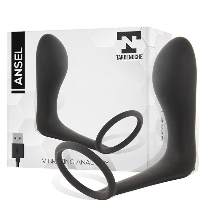 Ansel Plug Anal con Vibración y Anillo USB Silicona de Tardenoche | VibraZon