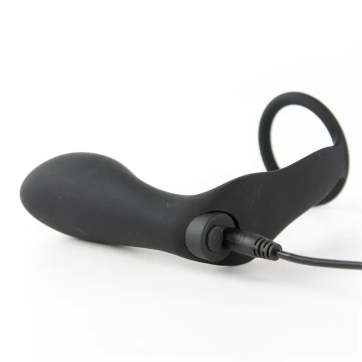 Ansel Plug Anal con Vibración y Anillo USB Silicona de Tardenoche