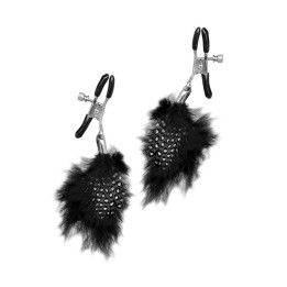 Pinzas para Pezones con Plumas Negro de Fetish Fantasy L.e. | VibraZon