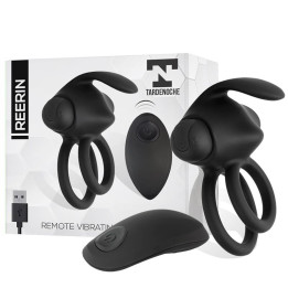 Reerin Anillo Vibrador USB Dual Control Remoto USB Silicona de Tardenoche | VibraZon