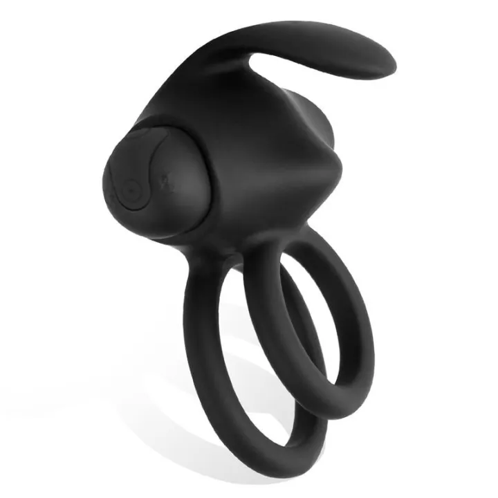 Reerin Anillo Vibrador USB Dual Control Remoto USB Silicona de Tardenoche