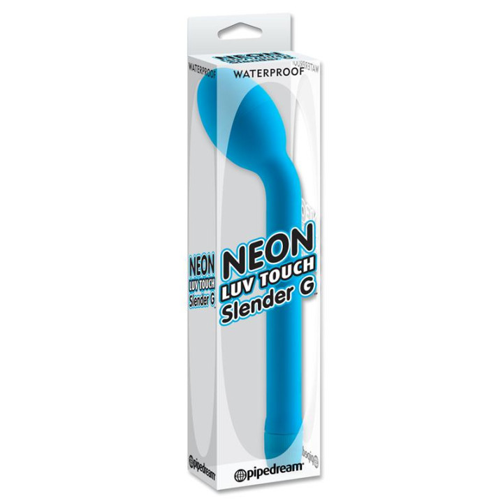 Neon Vibrador Luv Touch Slender Punto G Azul | VibraZon