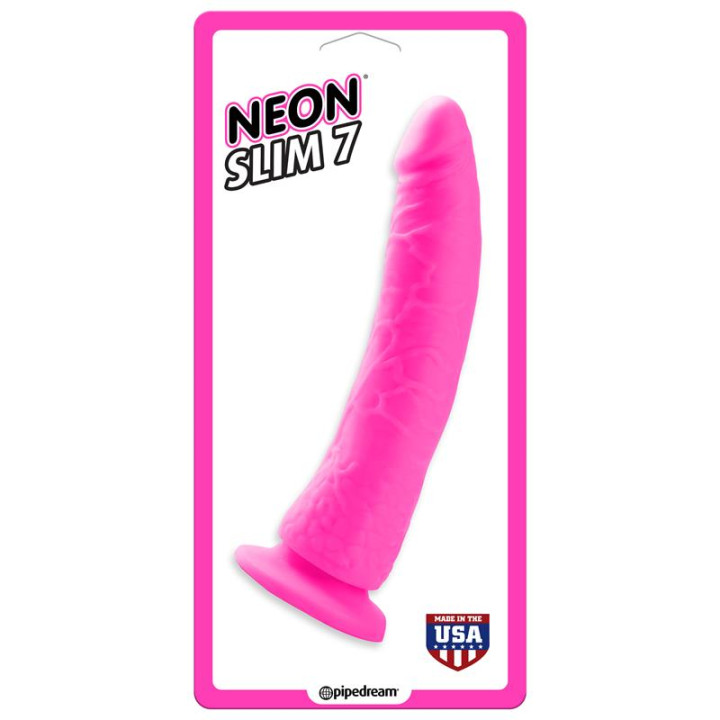 Neon Dildo Slim 7 Rosa | VibraZon