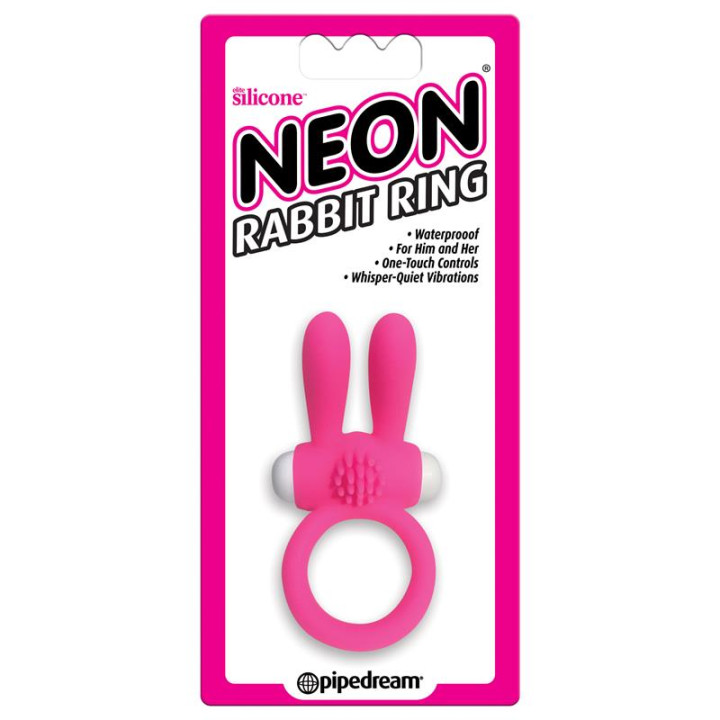 Neon Anillo Rabbit Color Rosa | VibraZon
