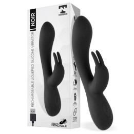 Noir Vibrador Silicona Líquida Inyectada 2 Motores USB de Tardenoche | VibraZon