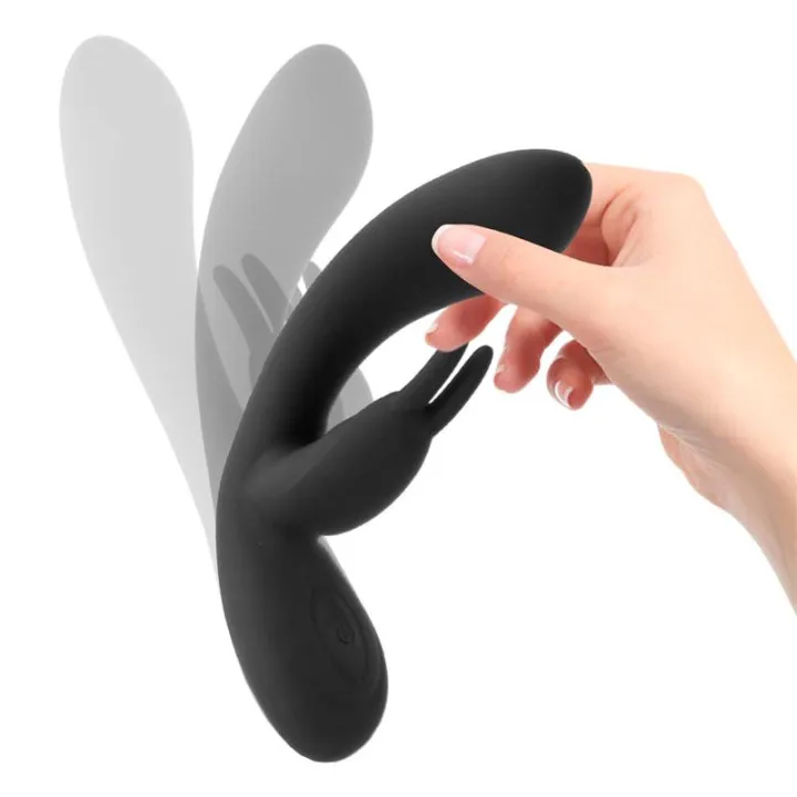 Noir Vibrador Silicona Líquida Inyectada 2 Motores USB de Tardenoche