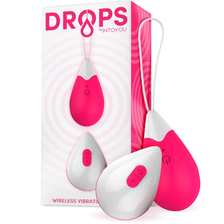 Huevo Vibrador Control Remoto USB Silicona Rosa de Drops | VibraZon