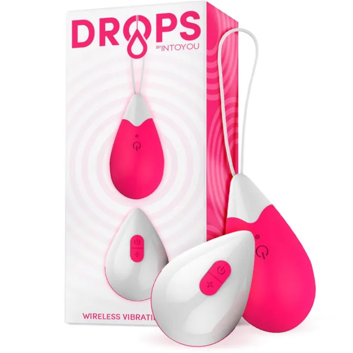 Huevo Vibrador Control Remoto USB Silicona Rosa de Drops