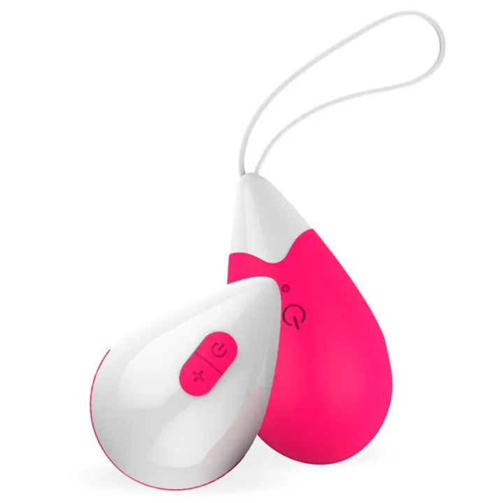 Huevo Vibrador Control Remoto USB Silicona Rosa de Drops