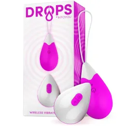 Huevo Vibrador Control Remoto USB Silicona Purpura de Drops