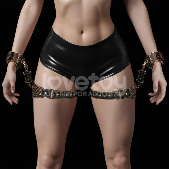 Rebellion Reign Set de Restricciones para Muslos y Muñecas de Lovetoy | VibraZon