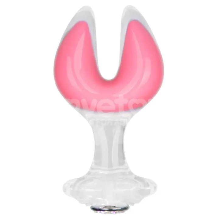 Gemoria Plug Anal Silicona Doble Punta Brilla en la Oscuridad de Lovetoy