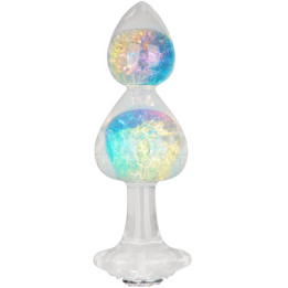 Gemoria Plug Anal de Silicona con Centro de Cristal Multicolor de Lovetoy | VibraZon