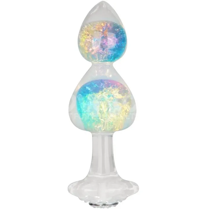 Gemoria Plug Anal de Silicona con Centro de Cristal Multicolor de Lovetoy