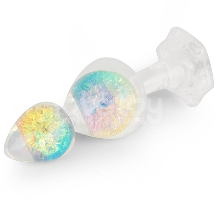 Gemoria Plug Anal de Silicona con Centro de Cristal Multicolor de Lovetoy | VibraZon