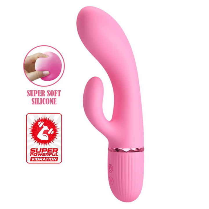 Marski Vibrador con Rabbit Punto G Rosa de Prettylove | VibraZon
