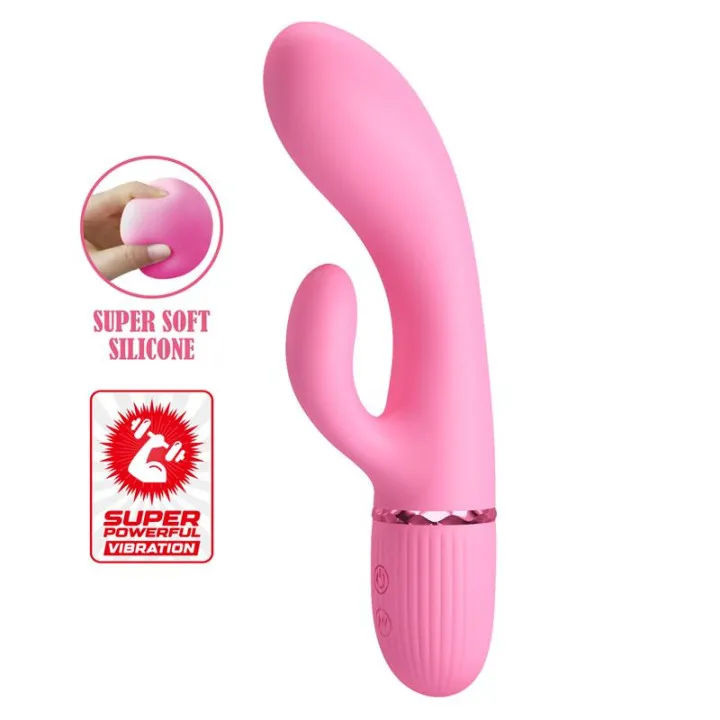 Marski Vibrador con Rabbit Punto G Rosa de Prettylove