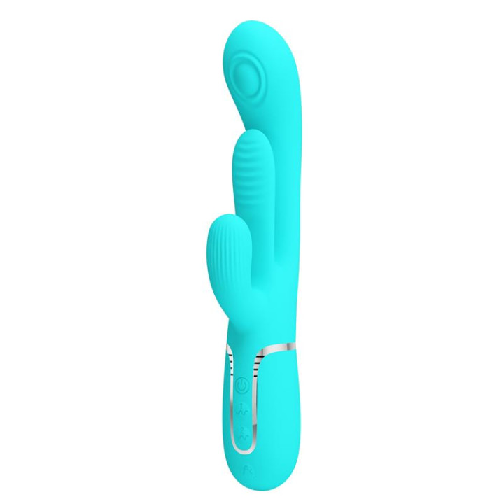 Shania Vibrador con Lengua y Thumping Turquesa de Prettylove | VibraZon