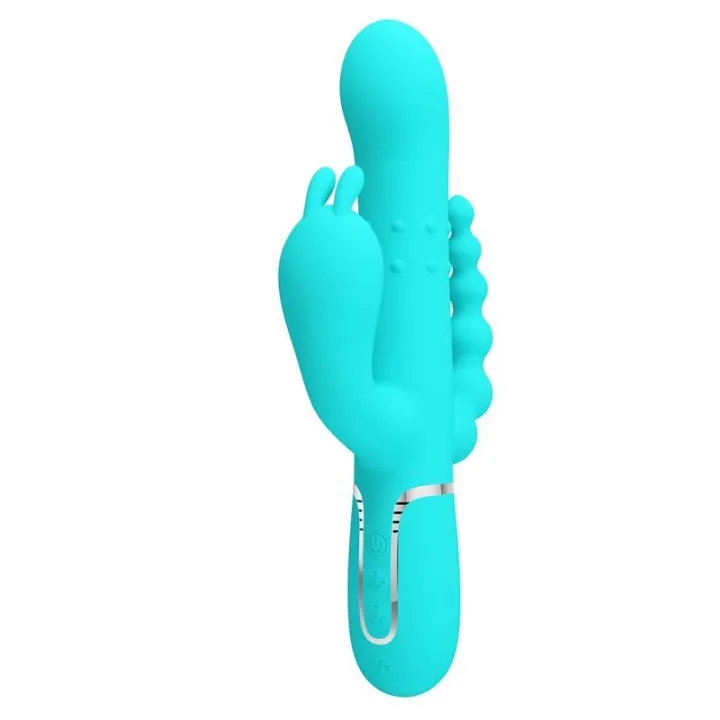 Cammy Vibrador con Bolas Rotadoras y Cadena Anal de Prettylove