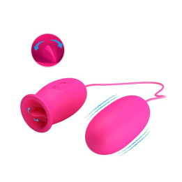 Daisy Huevo Vibrador y Lengua Estimuladora Rosa de Prettylove | VibraZon