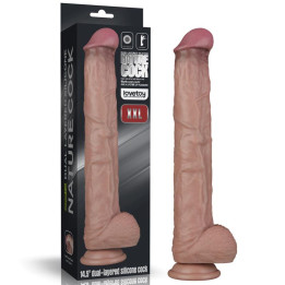 Dildo Dual Layer Articulable XXL 14,5 de Lovetoy | VibraZon