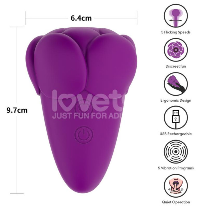 Flicker Estimulador con Flicking Púrpura de Lovetoy | VibraZon