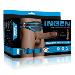 Ingen Arnés Ajustable con Dildo Hueco 9 Enhanced Set L/XL/2XL de Lovetoy | VibraZon