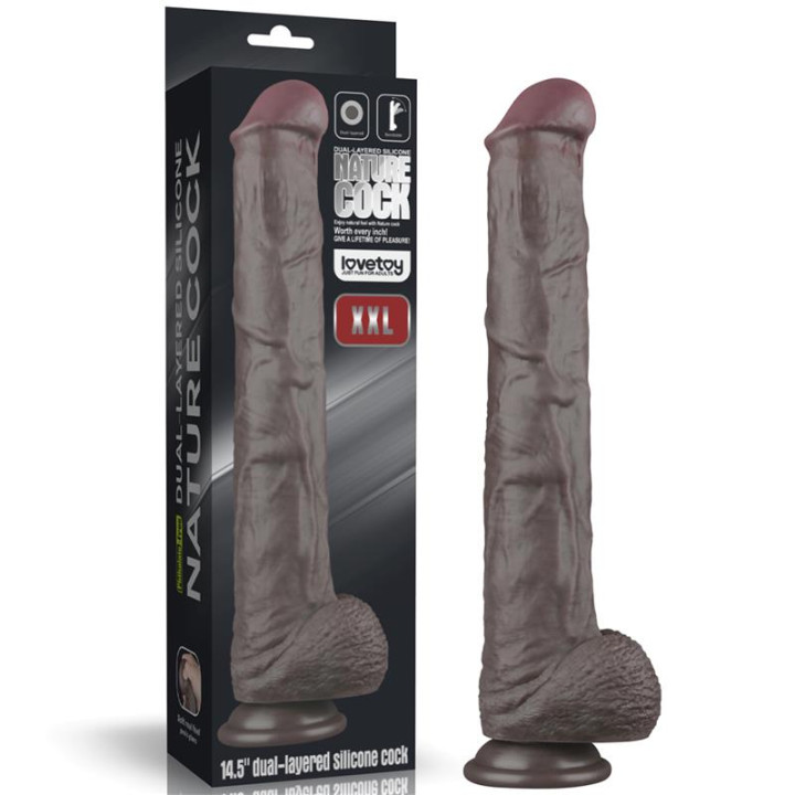 Dildo Dual Layered Articulable XXL 14.5 de Lovetoy | VibraZon
