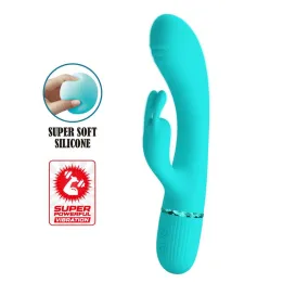 Scocco Vibrador con Rabbit Turquesa de Prettylove