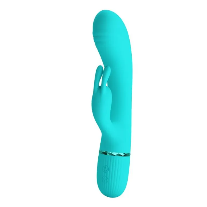 Scocco Vibrador con Rabbit Turquesa de Prettylove