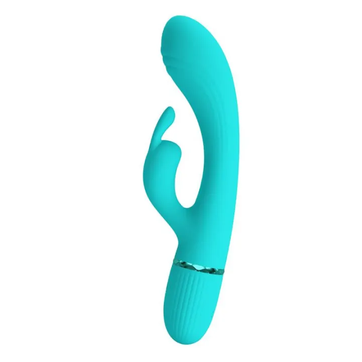 Scocco Vibrador con Rabbit Turquesa de Prettylove