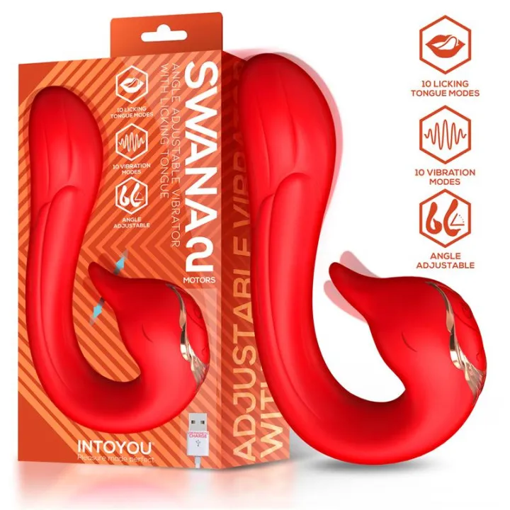 Swana Vibrador con Lengua y Ángulo Ajustable de Intoyou