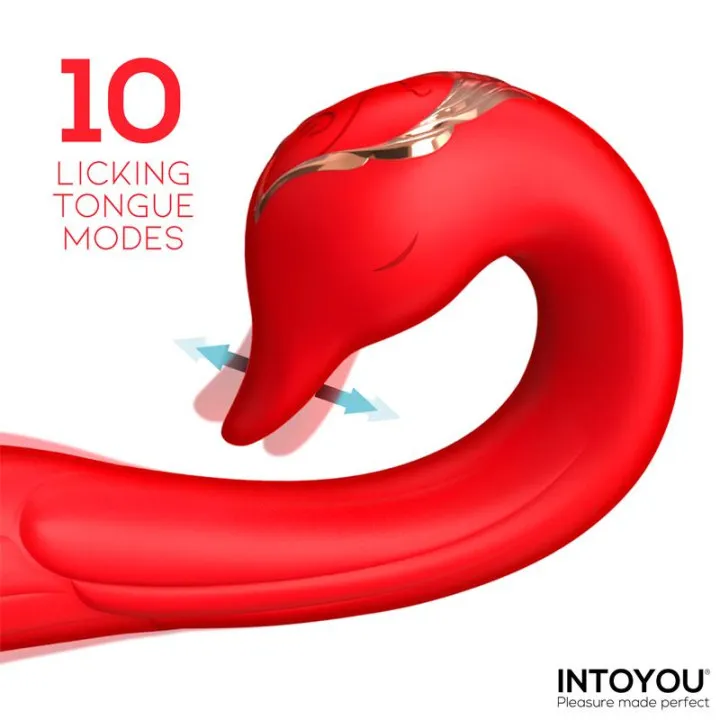 Swana Vibrador con Lengua y Ángulo Ajustable de Intoyou