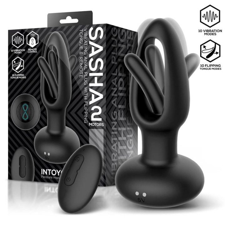 Sasha Plug con Vibración y Lengua Flipping yControl Remoto de Intoyou | VibraZon