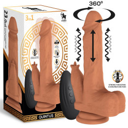 Quintus Dildo con Vibración, Thrusting y Waving 360º 9 - 23 cm de Centauro | VibraZon